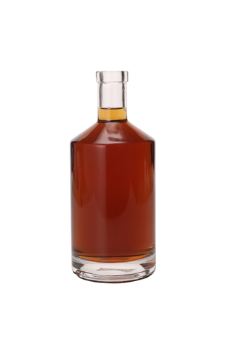 750ml Metal Labels Rum Whiskey Vodka Liquor Glass Bottle