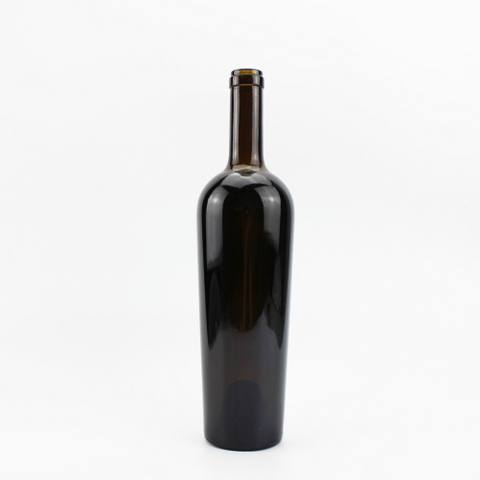 750ml Antique Green Wine Bottle Bordeaux With Cork Top