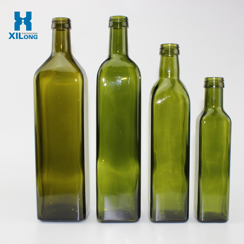 Luxury Square 100ml 250ml 500ml 750ml 1000ml Olive Oil Glass Bottle