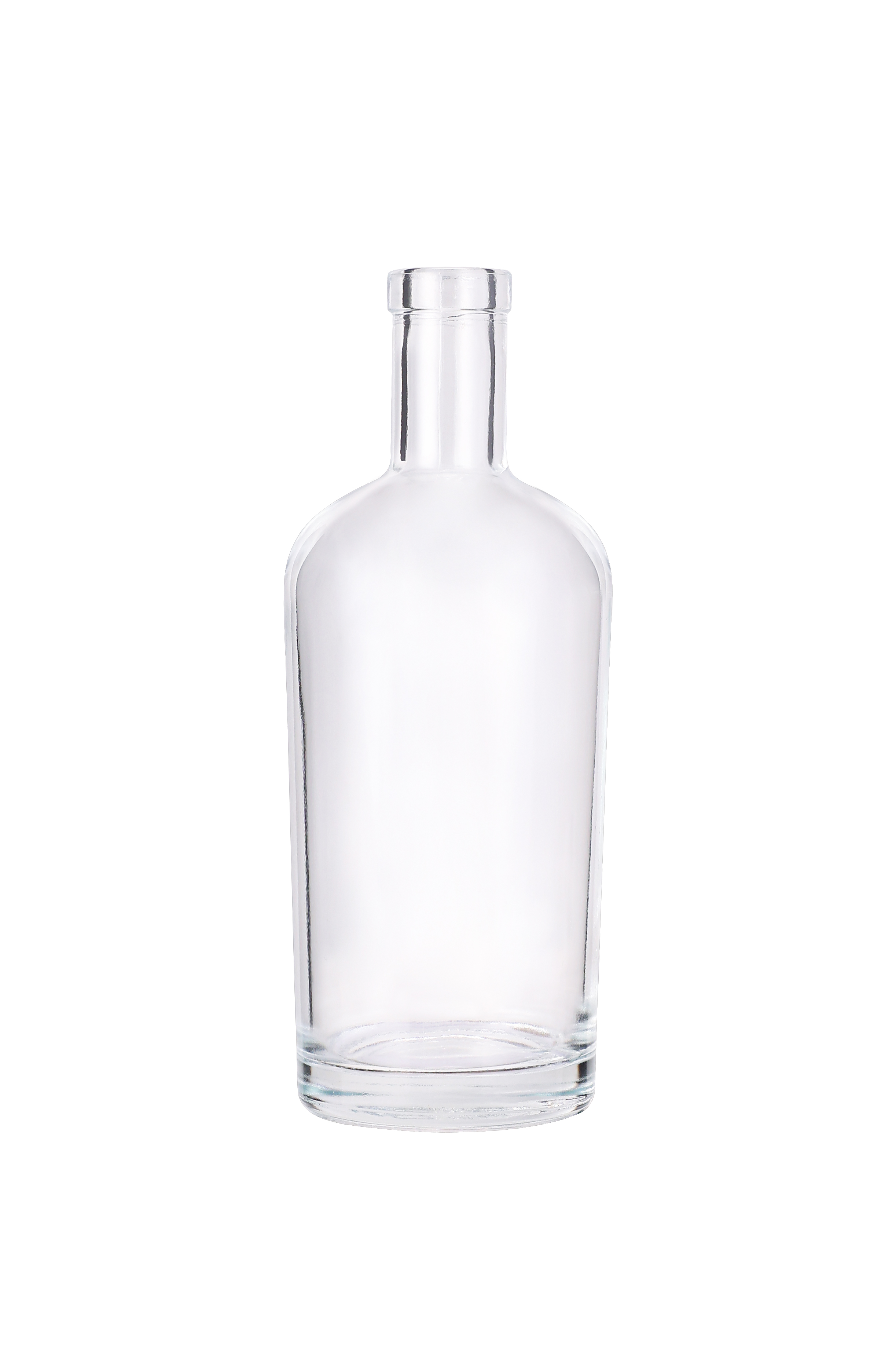 Round Empty Flint Glass Liquor Wine Whisky Bottle with Lid Carton Packin