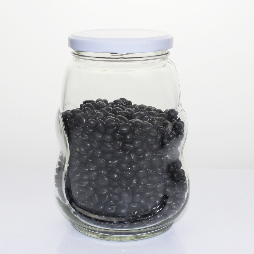 Clear 850ml Food Glass Jar with Aluminium Caps 