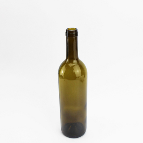 Cheap Price 750ML Antique Green Wine Bottle Glass With Cork Top