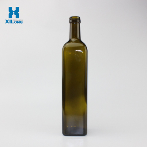Luxury 1000ml Cooking Oil Square Glass Bottle 