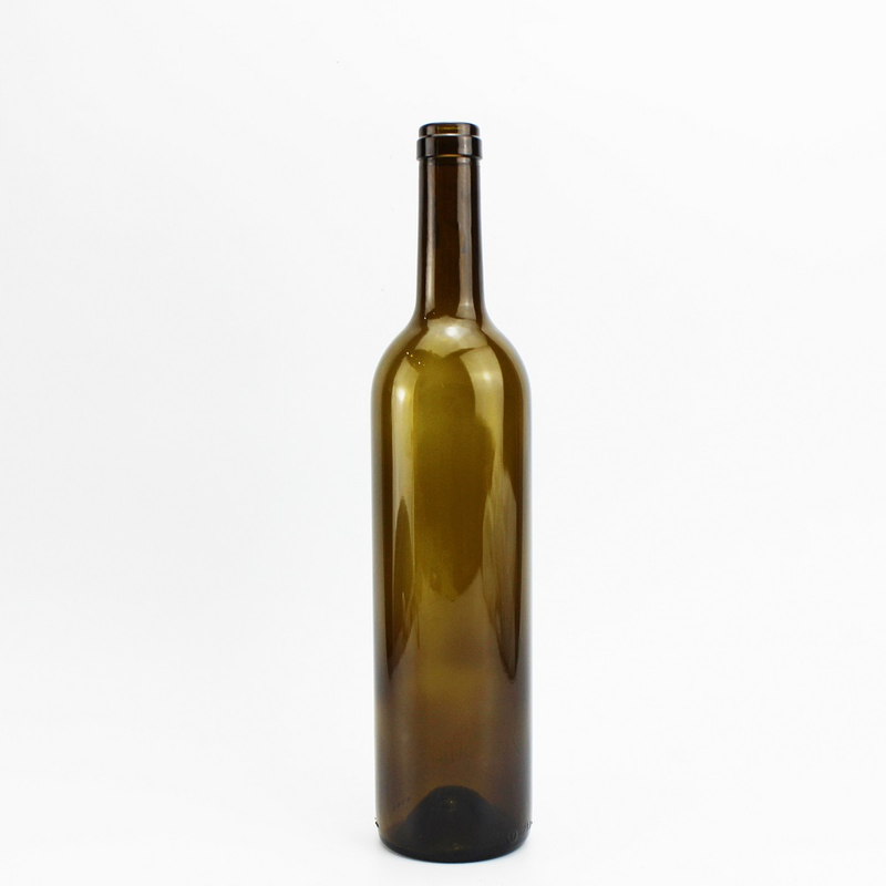 Factory Price 750ML Olive Green Bordeaux Wine Bottle Glass