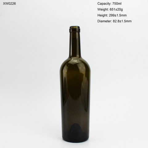 750ml Wine Glass Bottle For Wholesale