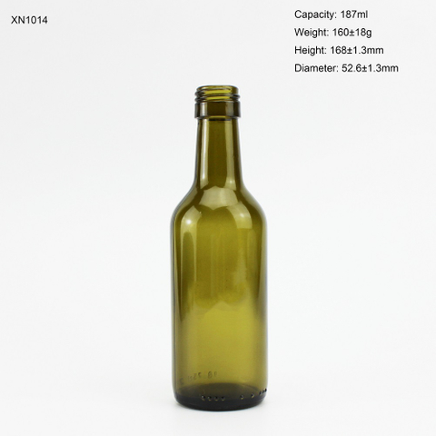187ML Dark Green Wine Bottle With Screw Top