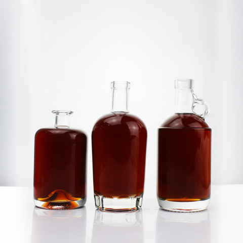 Mini 90 ml 100ml 200ml 250ml Clear Frosting Blue Beverage Liquor Small Fancy Glass Empty Whisky Bottle Price