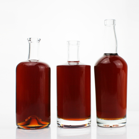 Mini 90 ml 100ml 200ml 250ml Clear Frosting Blue Beverage Liquor Small Fancy Glass Empty Whisky Bottle Price